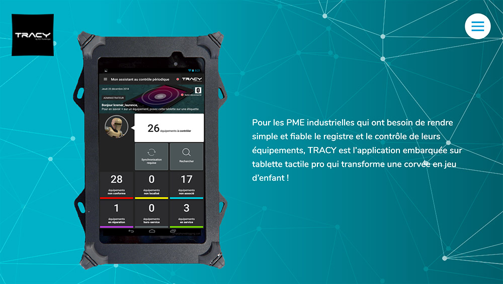 Application de contrôle et suivi des équipements